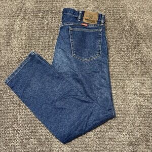 Wrangler Mens Size 38x32 Light Blue Jeans Authentic Cowboy Outdoors Work